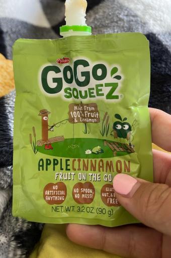 Gogo Squeez, GoGo Squeez Applesauce On the Go 3.2 oz, barcode: 0890000001042, has 0 potentially harmful, 0 questionable, and
    0 added sugar ingredients.
