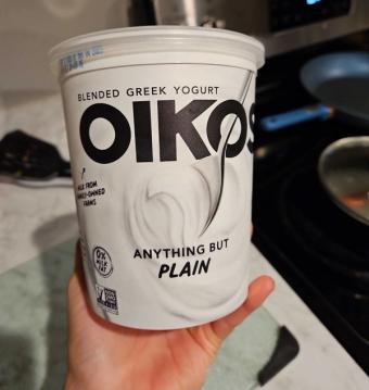 Oikos, Oikos Anything But Plain Blended Greek Nonfat Yogurt 32 oz, barcode: 0036632020826, has 0 potentially harmful, 0 questionable, and
    0 added sugar ingredients.