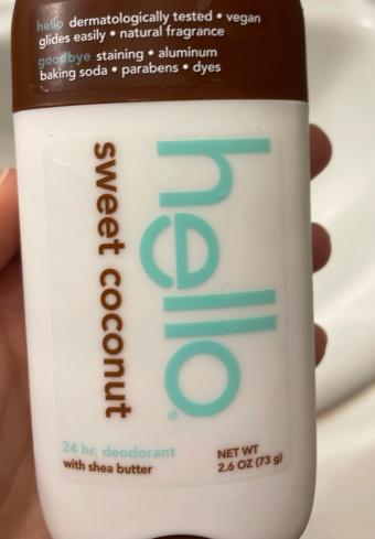Hello, Hello Sweet Coconut Deodorant With Shea Butter 2.6 Oz, barcode: 0819156022442, has 0 potentially harmful, 0 questionable, and
    0 added sugar ingredients.
