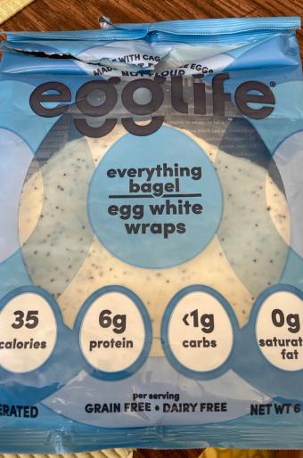 Egglife, Egglife Everything Bagel Egg White Wraps 6 ea, barcode: 0810023540083, has 0 potentially harmful, 2 questionable, and
    0 added sugar ingredients.