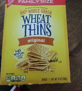 Wheat Thins, Wheat Thins Original Carton BE Update 624123 14 oz USA, barcode: 0044000069216, has 1 potentially harmful, 1 questionable, and
    3 added sugar ingredients.