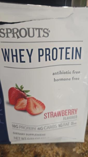 Sprouts, sprout whey protein strawberry flavored, barcode: 0646670681448, has 0 potentially harmful, 4 questionable, and
    1 added sugar ingredients.