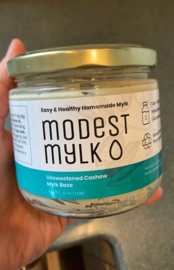 Modest Mylk, Unsweetened Cashew Mylk Base, barcode: 0853718008376, has 0 potentially harmful, 0 questionable, and
    0 added sugar ingredients.