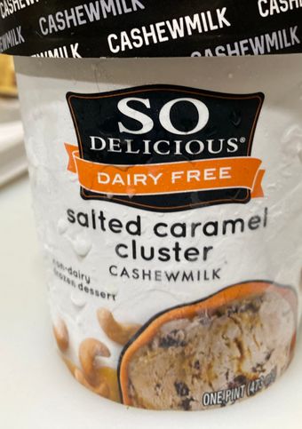 Danone Us, Llc, SALTED CARAMEL CLUSTER CASHEWMILK NON-DAIRY FROZEN DESSERT, SALTED CARAMEL CLUSTER, barcode: 0744473476138, has 1 potentially harmful, 2 questionable, and
3 added sugar ingredients.
