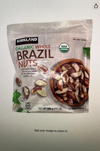 Kirkland, Organic Whole Brazil Nuts, barcode: 0096619189281, has 0 potentially harmful, 0 questionable, and
    0 added sugar ingredients.