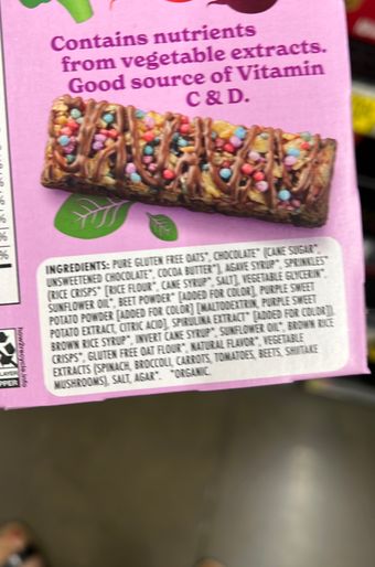 Made Good, Made Good Birthday Cake Flavor Chocolate Drizzled Granola Bars 5-0.85 Oz Packs, barcode: 0687456214160, has 2 potentially harmful, 3 questionable, and
3 added sugar ingredients.