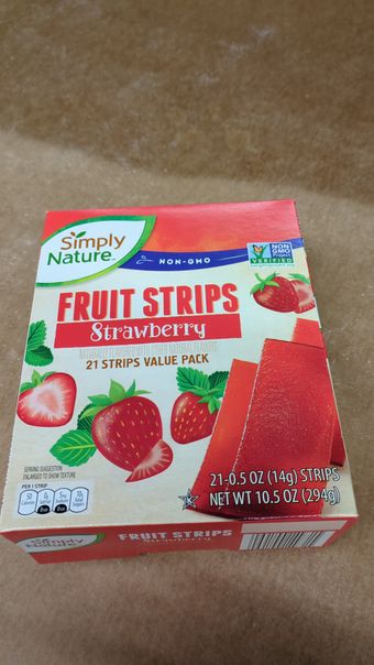 Simply Nature, Fruit strips, barcode: 4099100149715, has 0 potentially harmful, 1 questionable, and
    0 added sugar ingredients.