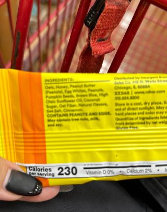 Rx, RX Honey Cinnamon Peanut Butter, barcode: 0193908005175, has 0 potentially harmful, 2 questionable, and
    2 added sugar ingredients.