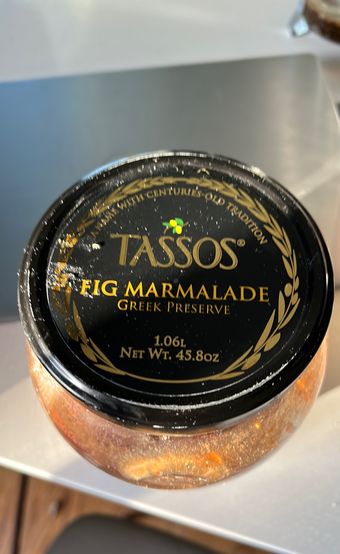 Tassos Enterprises Llc, FIG MARMALADE, barcode: 0652878031244, has 0 potentially harmful, 1 questionable, and
    1 added sugar ingredients.