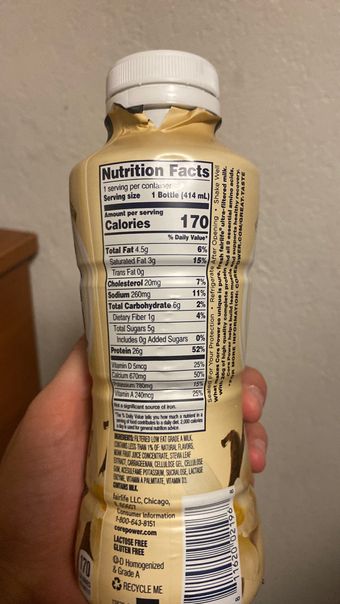 Core Power, Core Power High Protein Vanilla Milk Shake 14 oz, barcode: 0811620021968, has 5 potentially harmful, 2 questionable, and
    1 added sugar ingredients.