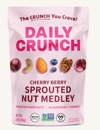 Daily Crunch, CHERRY BERRY NUT MEDLEY, barcode: 0860002151984, has 0 potentially harmful, 1 questionable, and
    1 added sugar ingredients.