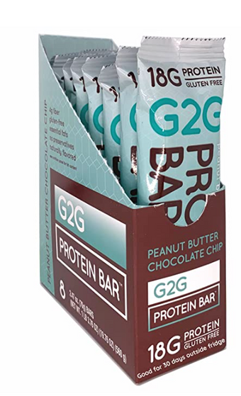 G2g Bar, Llc, G2G PEANUT BUTTER FRUIT NUT PROTEIN BAR, barcode: 0793573843685, has 0 potentially harmful, 0 questionable, and
    3 added sugar ingredients.