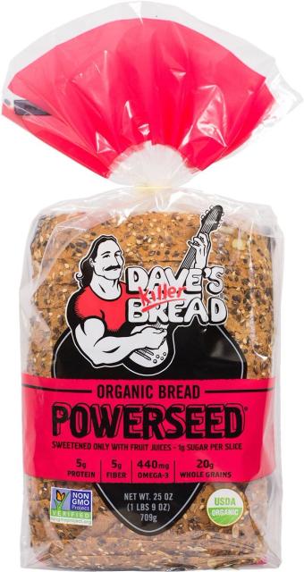 Avb Corp., DAVE'S KILLER BREAD, POWERSEED, ORGANIC BREAD, barcode: 0013764027091, has 0 potentially harmful, 0 questionable, and
    0 added sugar ingredients.