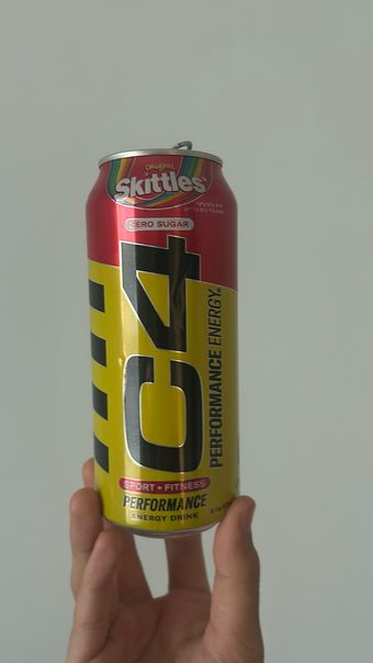 C4, C4 Zero Sugar Original Skittles Energy Drink 16 Fl Oz, barcode: 0842595121766, has 2 potentially harmful, 3 questionable, and
0 added sugar ingredients.