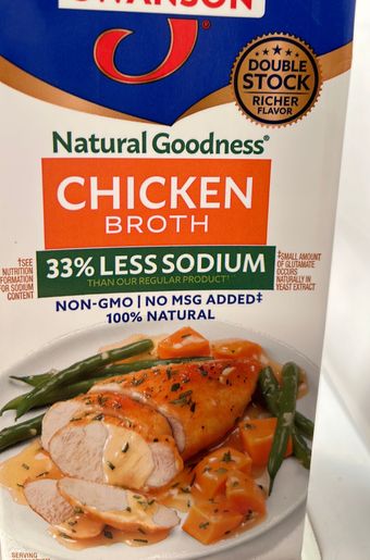 Campbell Soup Company, BROTH, CHICKEN , barcode: 0051000132796, has 0 potentially harmful, 1 questionable, and
    0 added sugar ingredients.