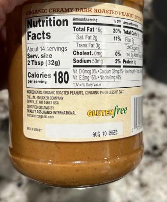 Santa Cruz Organic, Creamy dark roasted peanut butter, barcode: 0051500902882, has 0 potentially harmful, 0 questionable, and
    0 added sugar ingredients.
