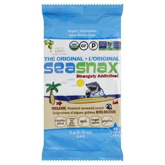 Chica Bella, Inc., SEASNAX, STRANGELY ADDICTIVE!, ORGANIC ROASTED SEAWEED SNACK, barcode: 0728028023183, has 0 potentially harmful, 0 questionable, and
    0 added sugar ingredients.