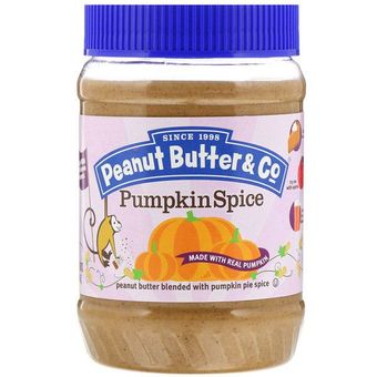 Peanut Butter & Co, Inc. , PEANUT BUTTER BLENDED WITH PUMPKIN PIE SPICE, PUMPKIN SPICE, barcode: 0851087000830, has 0 potentially harmful, 1 questionable, and
    1 added sugar ingredients.