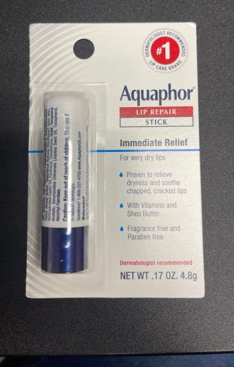 Aquaphor, Aquaphor Immediate Relief Lip Repair Stick 0.17 Oz, barcode: 0072140025151, has 0 potentially harmful, 0 questionable, and
    0 added sugar ingredients.