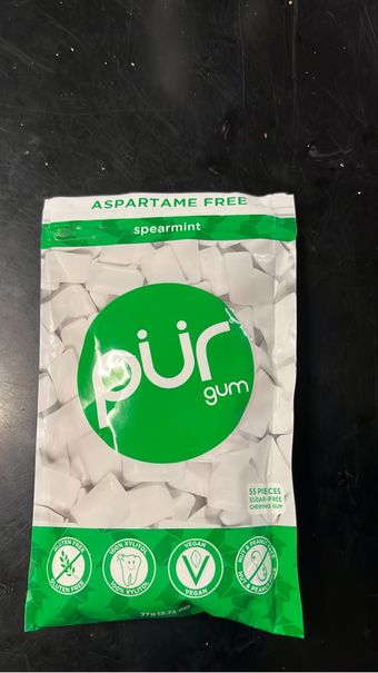 Everything Saturday Inc., SUGAR FREE CHEWING GUM, SPEARMINT, barcode: 0830028000832, has 1 potentially harmful, 2 questionable, and
    0 added sugar ingredients.