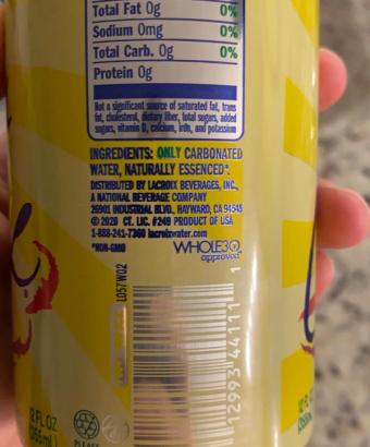 Lacroix, LaCroix Limon Cello Sparkling Water 12 fl oz, barcode: 0012993441111, has 0 potentially harmful, 1 questionable, and
    0 added sugar ingredients.