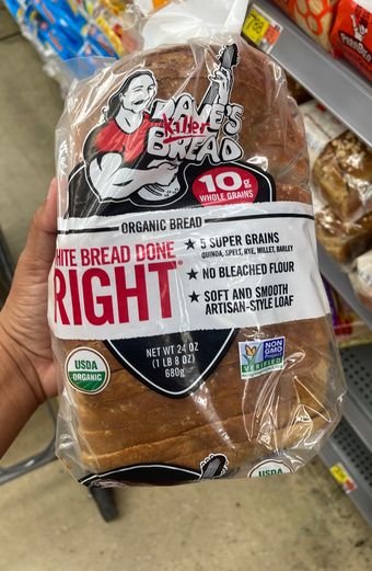 Avb Corp., ORGANIC WHITE BREAD DONE RIGHT, WHITE, barcode: 0013764027220, has 1 potentially harmful, 0 questionable, and
    1 added sugar ingredients.