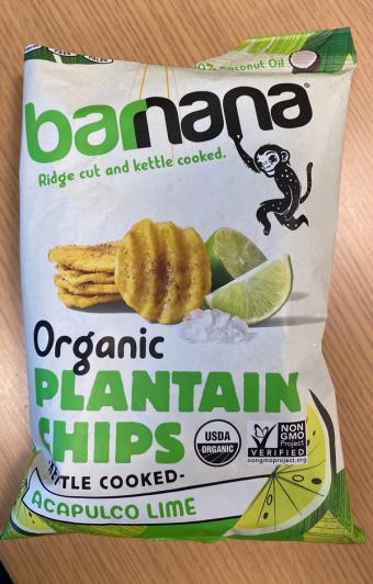 Barnana, Barnana Organic Kettle Cooked Acapulco Lime Plantain Chips 5 oz, barcode: 0857682003887, has 1 potentially harmful, 0 questionable, and
0 added sugar ingredients.