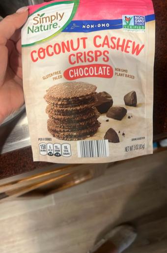 Simply Nature, Coconut Cashew Crisp, barcode: 4099100339666, has 0 potentially harmful, 1 questionable, and
    1 added sugar ingredients.