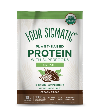 Four Sigmatic, Four Sigmatic Creamy Cacao Protein with Superfoods 1.41 oz, barcode: 0816897021994, has 0 potentially harmful, 0 questionable, and
    2 added sugar ingredients.