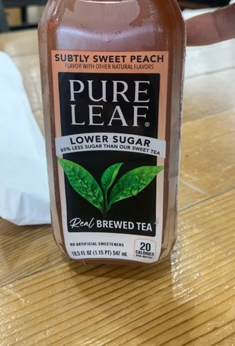 Pure Leaf, Pure Leaf Iced Tea Subtly Sweet Peach18.5 Fl Oz, barcode: 0012000213519, has 0 potentially harmful, 3 questionable, and
    1 added sugar ingredients.