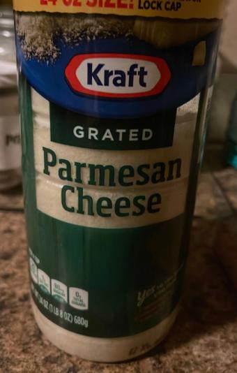 Kraft Heinz Foods Company, 100% GRATED PARMESAN CHEESE, PARMESAN, barcode: 0021000010615, has 1 potentially harmful, 0 questionable, and
    0 added sugar ingredients.