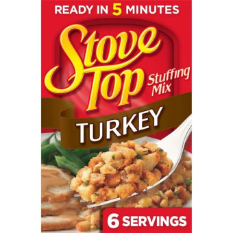 Kraft Foods Inc., Stove Top Stuffing Mix for Turkey Dressing, barcode: 0004300028555, has 6 potentially harmful, 5 questionable, and
    2 added sugar ingredients.