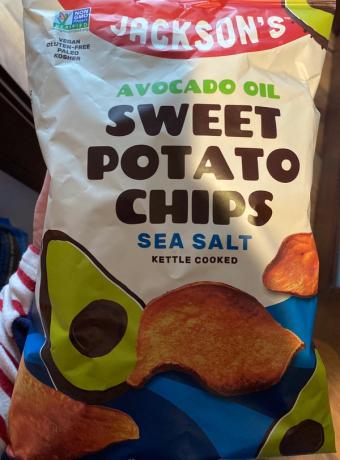 Jackson's Honest Chips, Avocado oil sweet potato chips sea salt, barcode: 0856823004745, has 0 potentially harmful, 0 questionable, and
    0 added sugar ingredients.