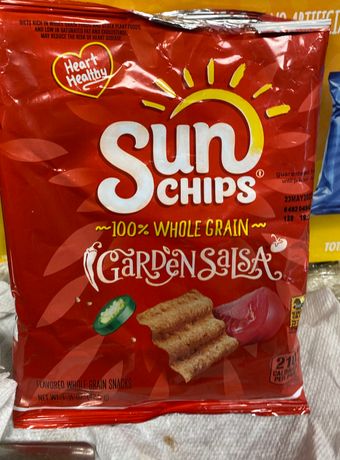 Sunchips, Sunchips Flavored Whole Grain Snacks Garden Salsa 1 1/2 Oz, barcode: 0028400048026, has 3 potentially harmful, 5 questionable, and
    2 added sugar ingredients.