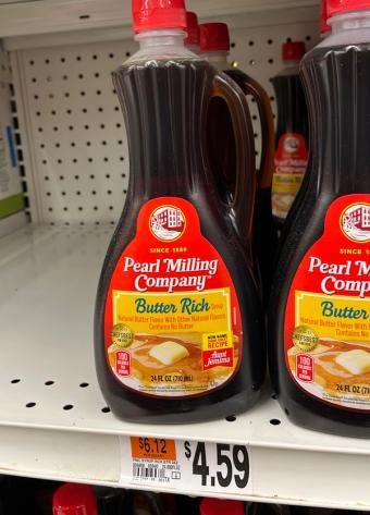 Pearl Milling Company, Pearl Milling Company Butter Rich Syrup 24 oz, barcode: 0030000659403, has 5 potentially harmful, 0 questionable, and
    2 added sugar ingredients.