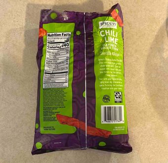 Sprouts, Sprouts Chili Lime Tortilla Chips, barcode: 0646670517600, has 3 potentially harmful, 5 questionable, and
    1 added sugar ingredients.