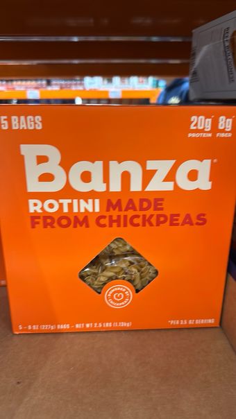 Banza Llc, ROTINI MADE FROM CHICKPEAS, barcode: 0857183005267, has 0 potentially harmful, 1 questionable, and
    0 added sugar ingredients.