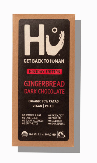 Hu Products Llc, HU Gingerbread Dark Chocolate, barcode: 0085002426730, has 0 potentially harmful, 0 questionable, and
    1 added sugar ingredients.