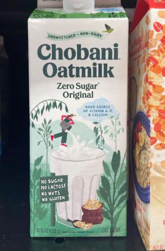 Chobani, Chobani Zero Sugar Plain Oat Drink 52 oz, barcode: 0818290017475, has 1 potentially harmful, 2 questionable, and
0 added sugar ingredients.