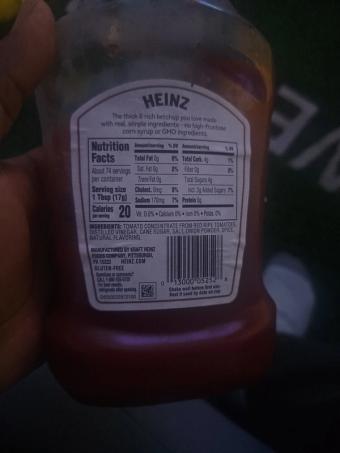Heinz, Heinz 44 Oz Tomato Ketchup Kosher 1 Bottle Each (00013000052528), barcode: 0013000052528, has 0 potentially harmful, 1 questionable, and
1 added sugar ingredients.