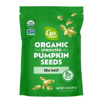 Go Raw, sprouted organic pumpkin seeds, barcode: 0810032300463, has 0 potentially harmful, 0 questionable, and
    0 added sugar ingredients.