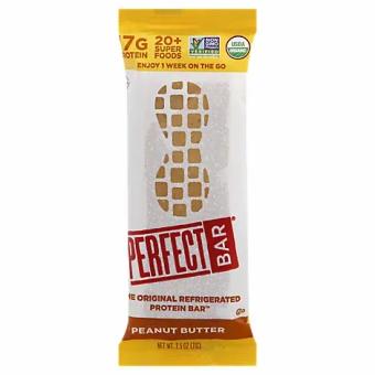 Perfect Bar, Perfect Bar Peanut Butter Protein Bar 2.5 oz, barcode: 0855569003029, has 0 potentially harmful, 1 questionable, and
    1 added sugar ingredients.