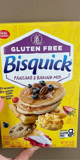 General Mills Sales, Inc., Bsqk GltnFree Pnck&Wffl Mix, barcode: 0016000277465, has 2 potentially harmful, 1 questionable, and
    1 added sugar ingredients.
