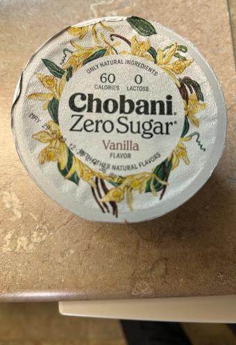 Chobani, Chobani Zero Sugar Vanilla Flavor Yogurt 5.3 oz, barcode: 0818290018281, has 0 potentially harmful, 5 questionable, and
    1 added sugar ingredients.