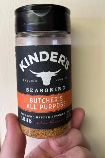 Kinder's, Kinder's Butcher's All Purpose Seasoning 6 Oz, barcode: 0755795375450, has 1 potentially harmful, 3 questionable, and
    1 added sugar ingredients.