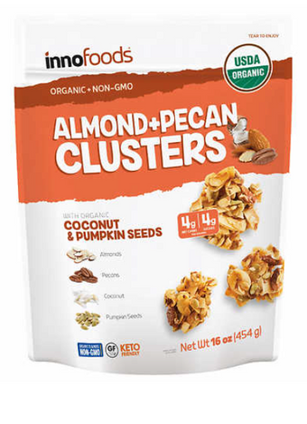 Art Industries Inc., COCONUT KETO CLUSTERS WITH ORGANIC PECANS, ALMONDS & PUMPKIN SEEDS, PECANS, ALMONDS & PUMPKIN SEEDS, barcode: 0677210091366, has 0 potentially harmful, 2 questionable, and
    2 added sugar ingredients.