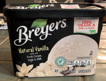 Good Humor-breyers Ice Cream, NATURAL VANILLA ICE CREAM, NATURAL VANILLA, barcode: 0077567254238, has 0 potentially harmful, 2 questionable, and
    1 added sugar ingredients.