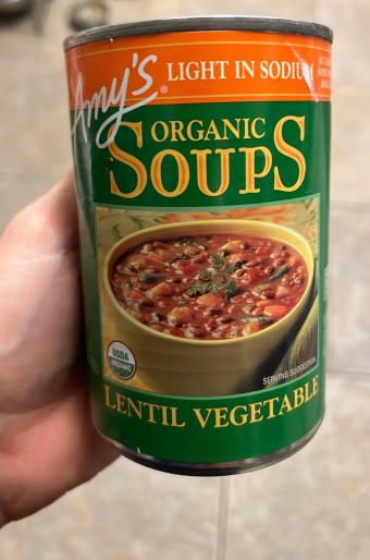 Amy's Kitchen Inc., LENTIL VEGETABLE ORGANIC SOUPS, LENTIL VEGETABLE, barcode: 0042272005826, has 0 potentially harmful, 0 questionable, and
    0 added sugar ingredients.
