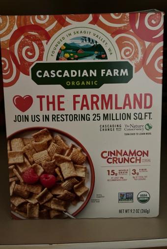 Small Planet Foods, Inc., CINNAMON CRUNCH ORGANIC WHOLE GRAIN SQUARES LIGHTLY SPRINKLED WITH CINNAMON AND SUGAR CEREAL, CINNAMON CRUNCH, barcode: 0021908455563, has 1 potentially harmful, 1 questionable, and
    2 added sugar ingredients.