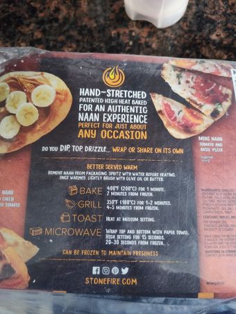 Stonefire, MINI NAAN, barcode: 0876681000703, has 2 potentially harmful, 2 questionable, and
2 added sugar ingredients.